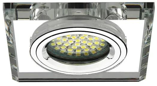 KANLUX Vstavané bodové svietidlo FESO CT, 1xGX5,3, 50W, 9x9cm, hranaté, strieborné