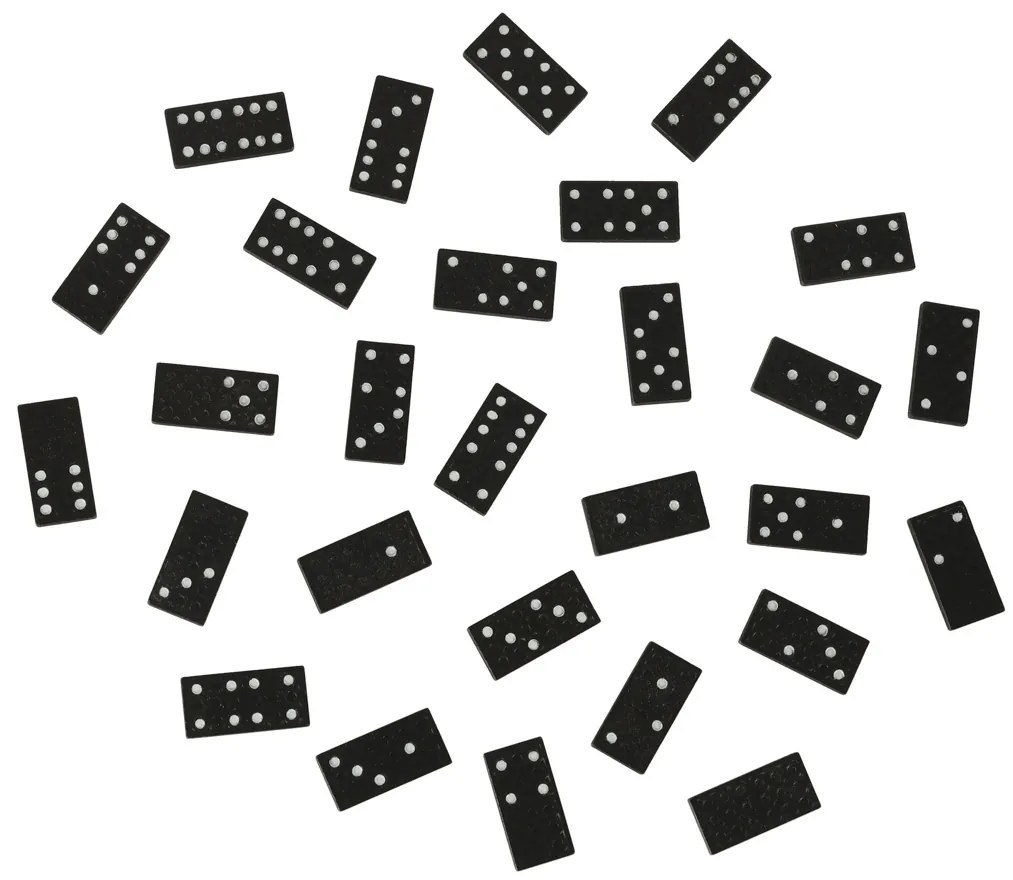 KIK Drevené domino rodinná hra + krabica
