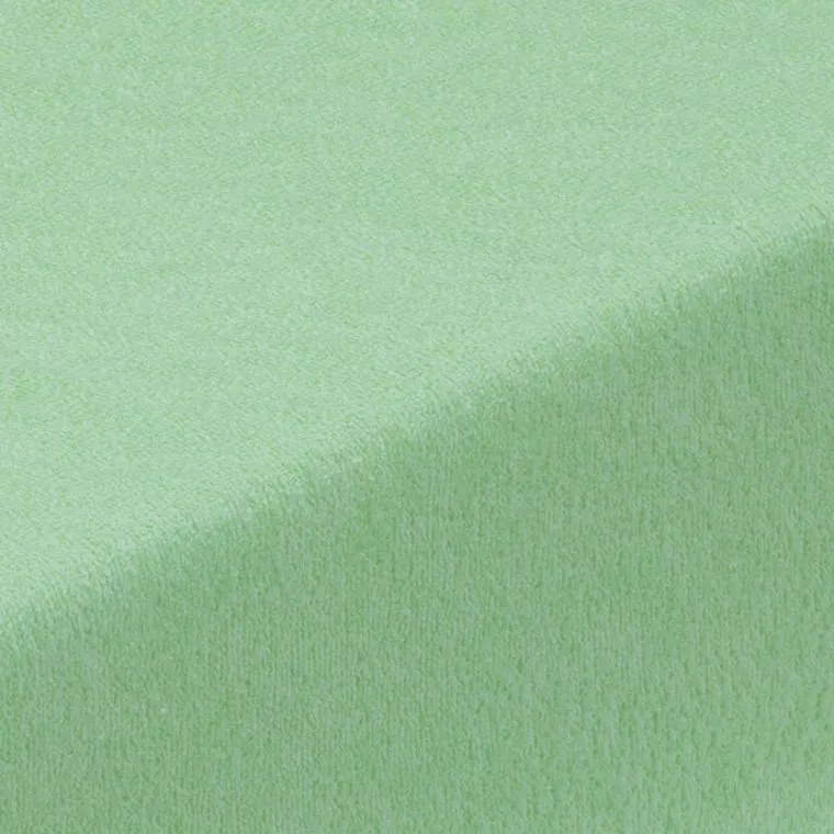 Napínacia plachta na posteľ froté EXCLUSIVE svetlo zelená 90 x 200 cm
