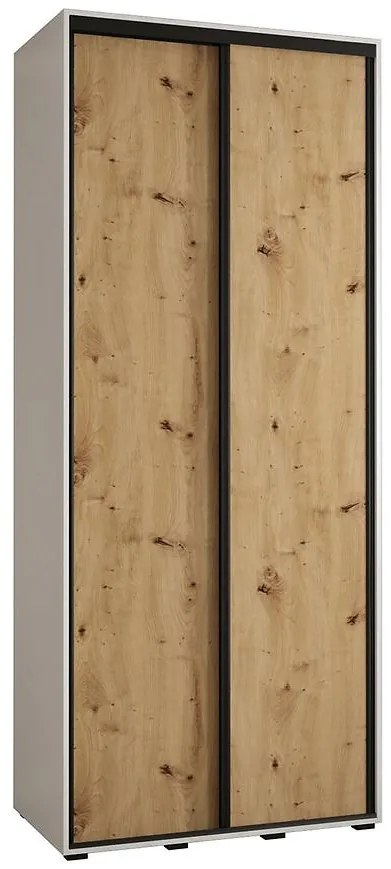 Skriňa 45 Canaris 1 120 biela/artisan/čierna