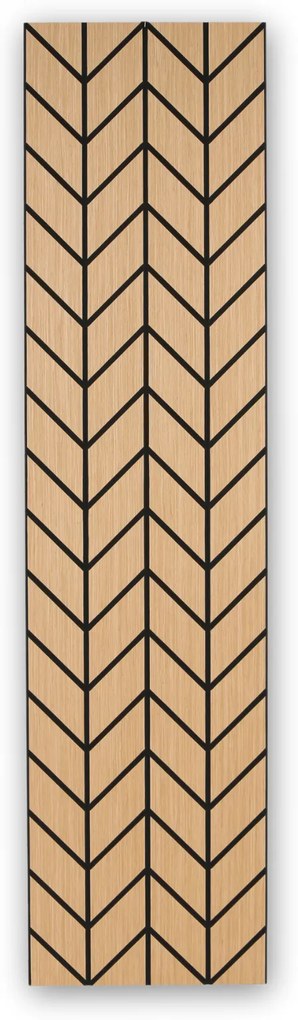 Dizajnový akustický panel, 2400 x 600 mm, balenie 5 ks, dub Hamilton