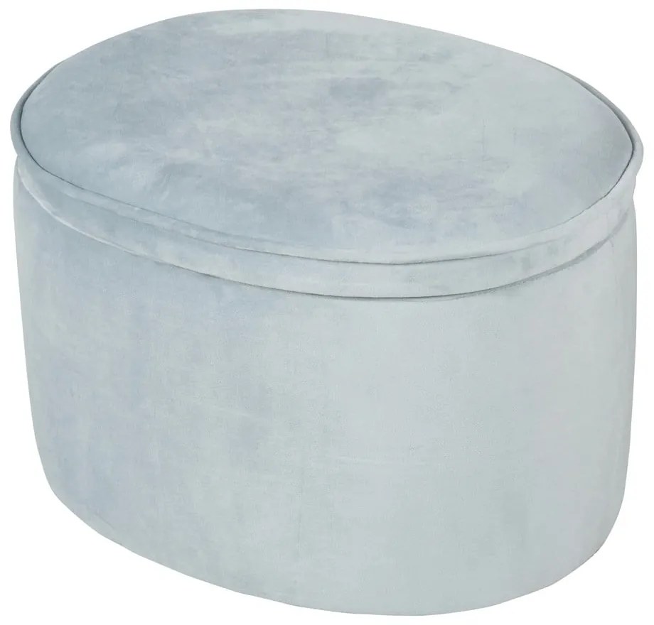 Svetlo modrý zamatový detský puf Lil Sofa – Roba