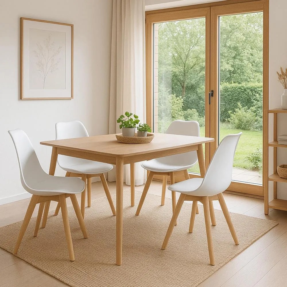 Set - 4 ks Jedálenské stoličky AVENBERG SKANDI biela