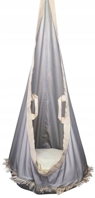 Závesný vak LILI - ecru / sivý