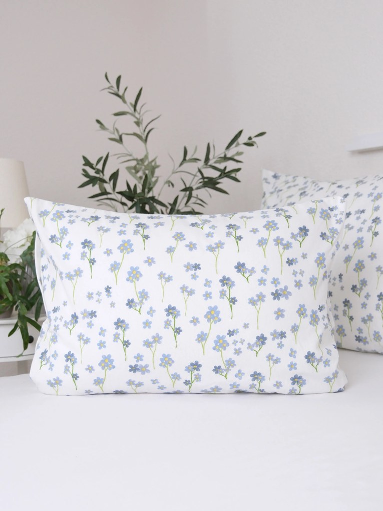 Flanelová obliečka na vankúš 50 x 70 cm - Nezábudky