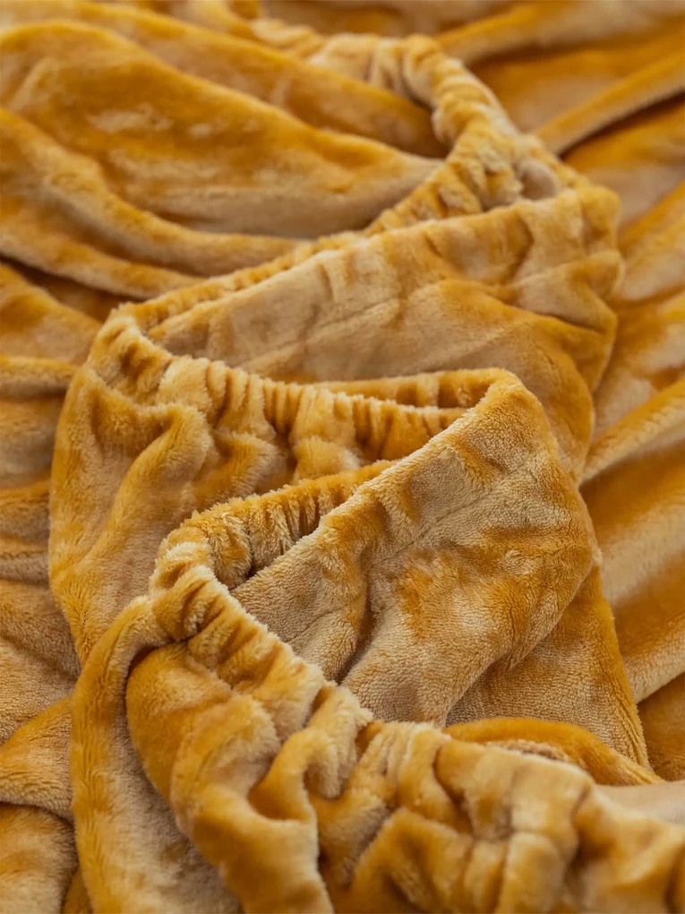 Plachta mikroplyš 200 × 200 cm – horčicová