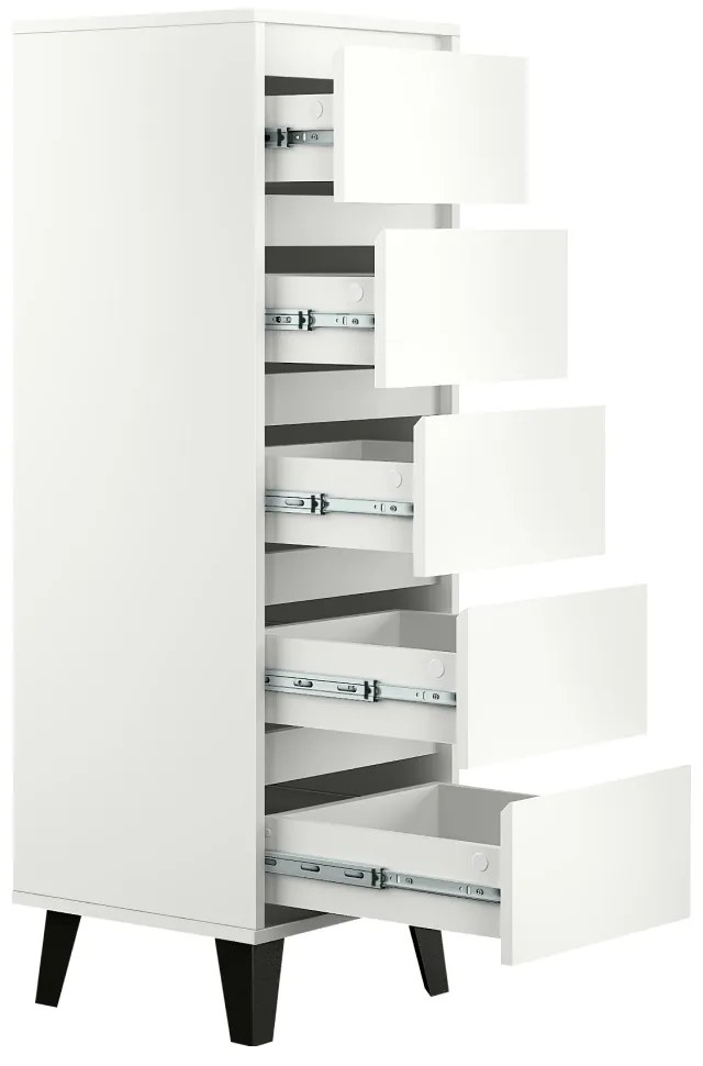 Komoda BOGAN 5S40, biela