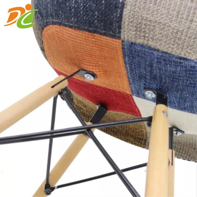 ShopJK STOLIČKA PATCHWORK MODRÁ, ŠKANDINÁVSKY ŠTÝL