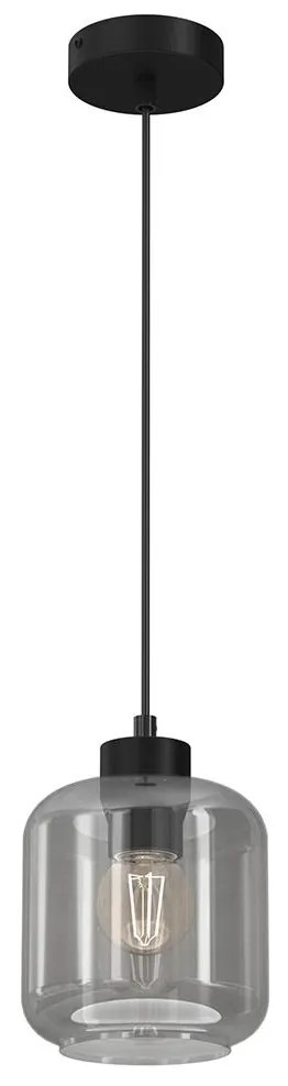 Luster na lanku SOMBRA 1xE27/60W/230V šedá