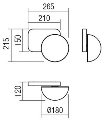 Redo 01-2470 - Nástenné svietidlo LUMIEN 1xG9/10W/230V zlaté/biele