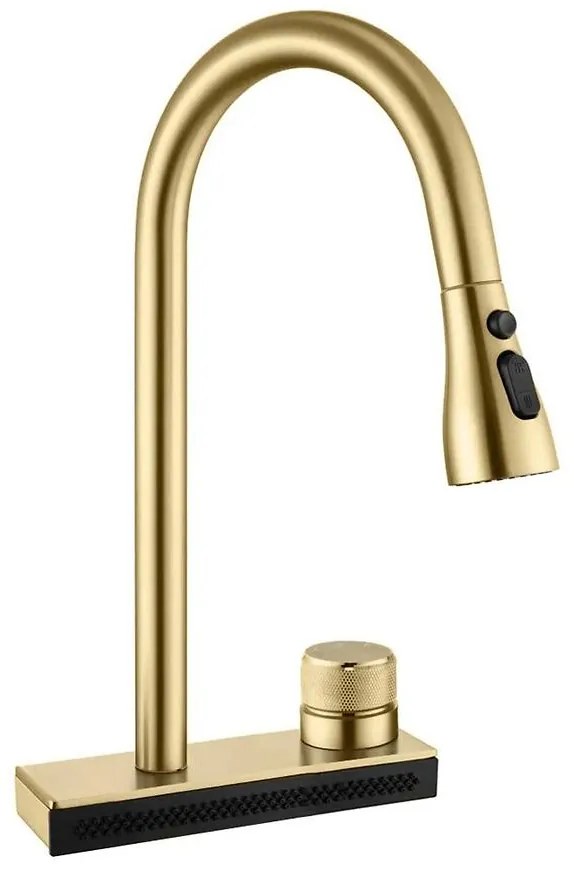 Kuchynská batéria Rea Conor zlatá kartáčovaná