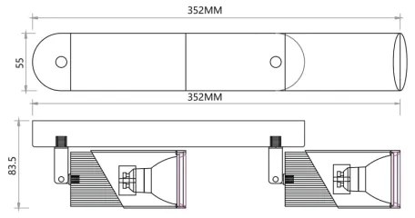 Bodové svietidlo NEO 2xGU10/8W/230V biela