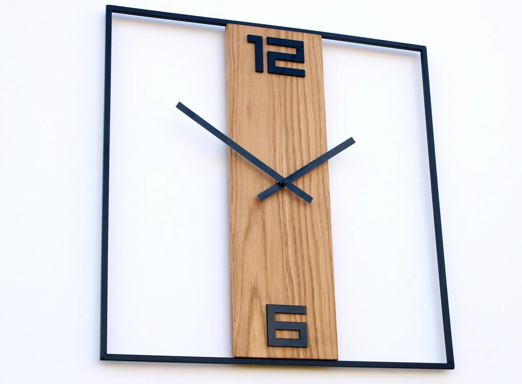 Nástenné hodiny Arabic Ramka 50 cm hnedé/čierne