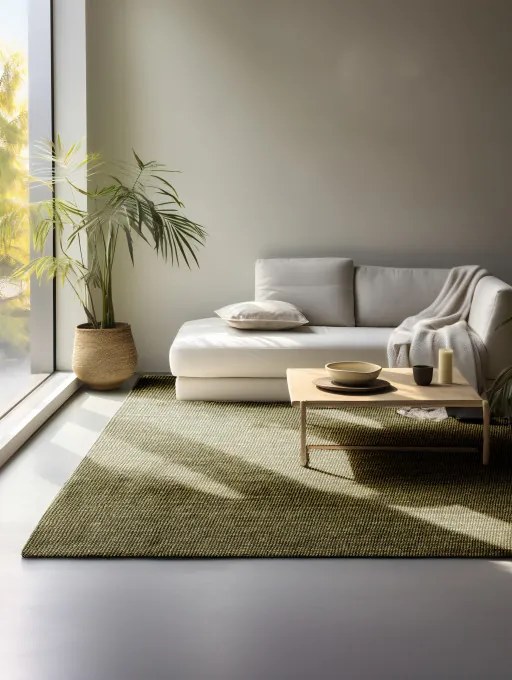 Koberec Bouclé Jaipur zelený