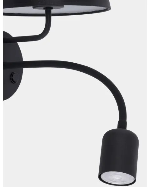 Nástenná lampa MAJA 1xE27/15W/230V + 1xGU10/10W/230V čierna