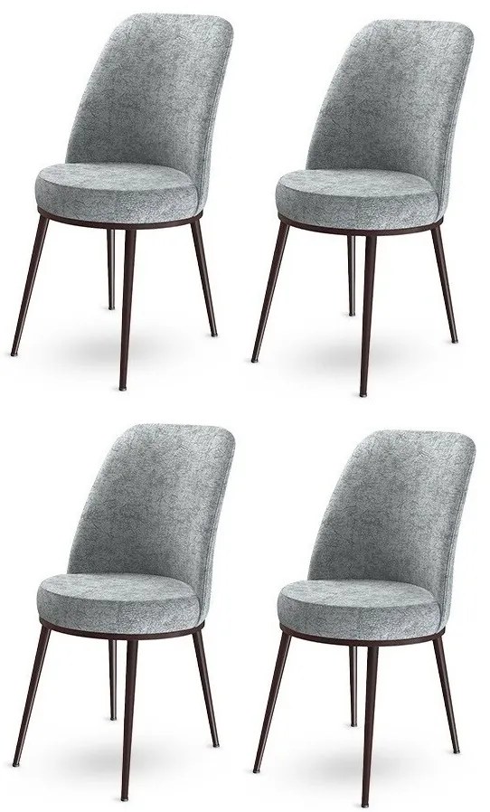 Súprava jedálenských stoličiek Dexa Grey and Brown, 4 ks, 4 ks