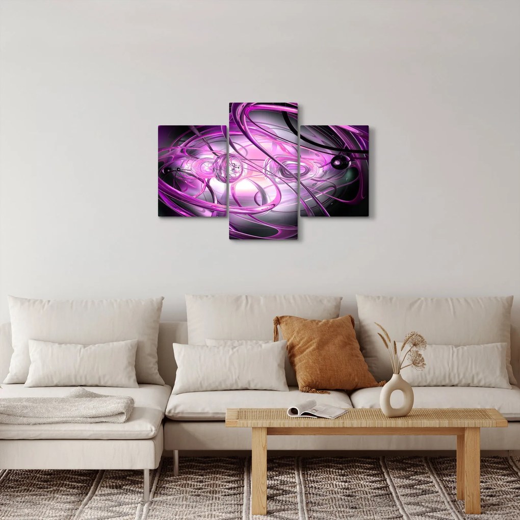 Obraz krásnej fialovej abstrakcie (90x60 cm)