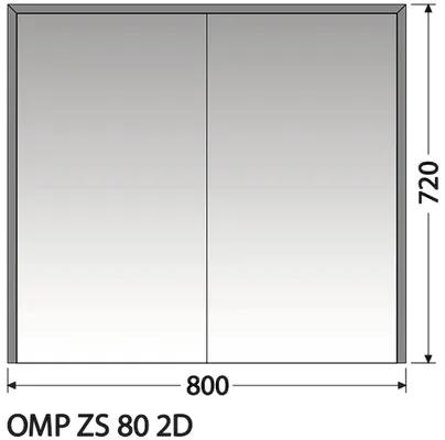 Zrkadlová skrinka Intedoor OMP ZS 80