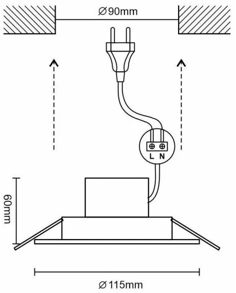 LED Stmievateľné kúpeľňové svietidlo LED/10W/230V 3000K-6500K Wi-Fi Tuya IP44
