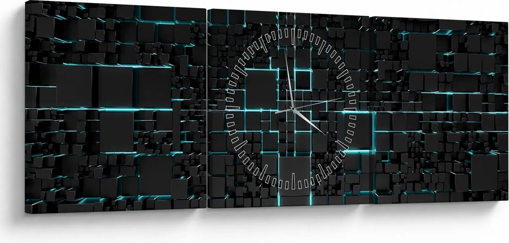 Obraz - Technologické rozhranie (s hodinami) (90x30 cm)