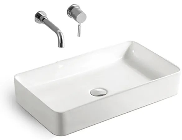 Erga Barbara, umývadlo na dosku 615x350x110 mm, biela lesklá, ERG-V03-YT-060-WH