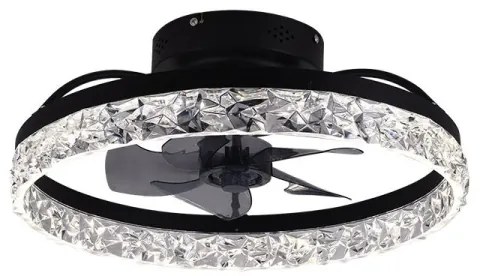 LED Stmievateľné stropné svietidlo s ventilátorom LED/35W/230V 3000-6500K černá+DO