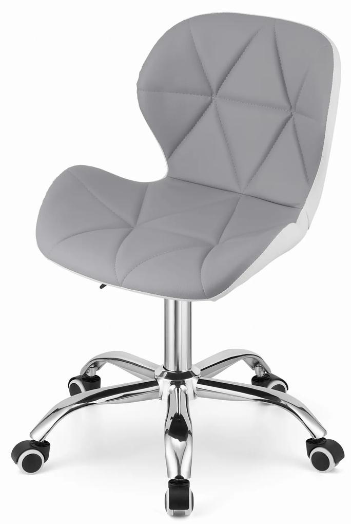 PreHouse Otočná stolička AVOLA - sivá a biela