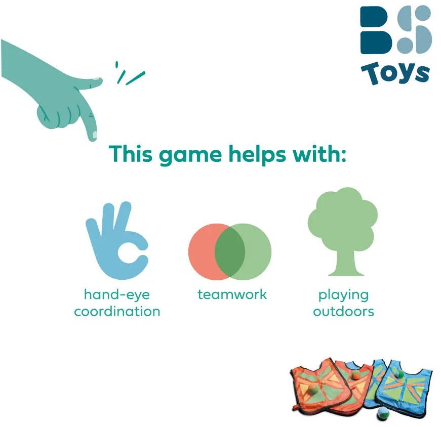 Vonkajšia hra - chytanie loptičiek na vestu