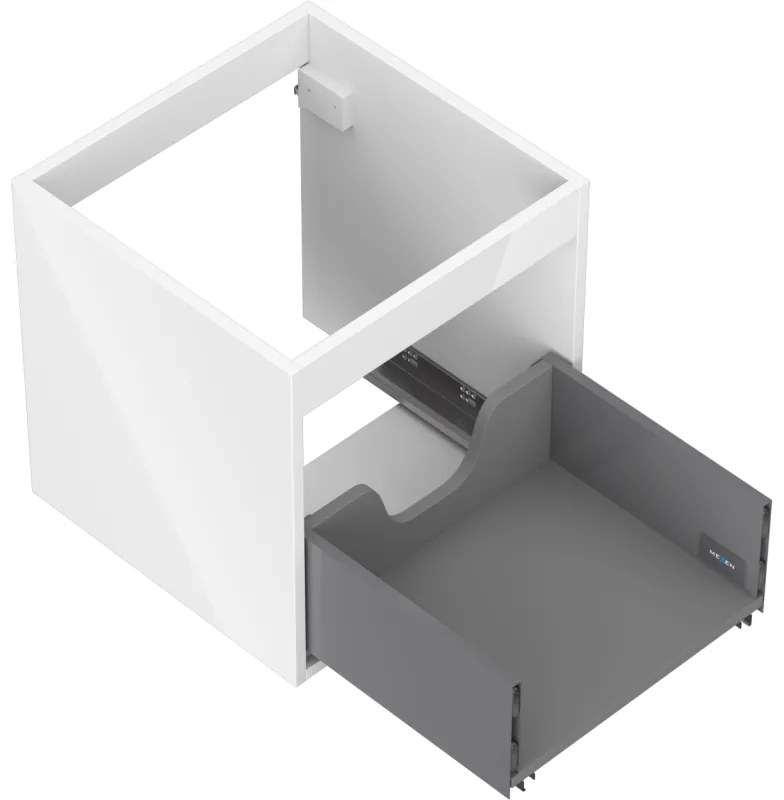 Mexen Box-A, závesná skrinka 45 cm, 1 zásuvka, biela lesklá, 91AX0-0450-470-1-00