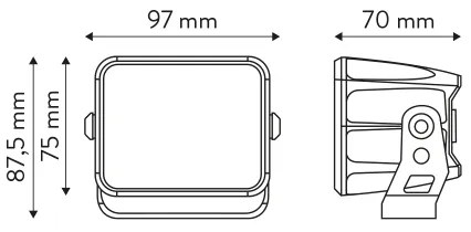 LED Bodové svietidlo pre automobil DUO BLACK LED/40W/9-36V IP69 6000K hranatý
