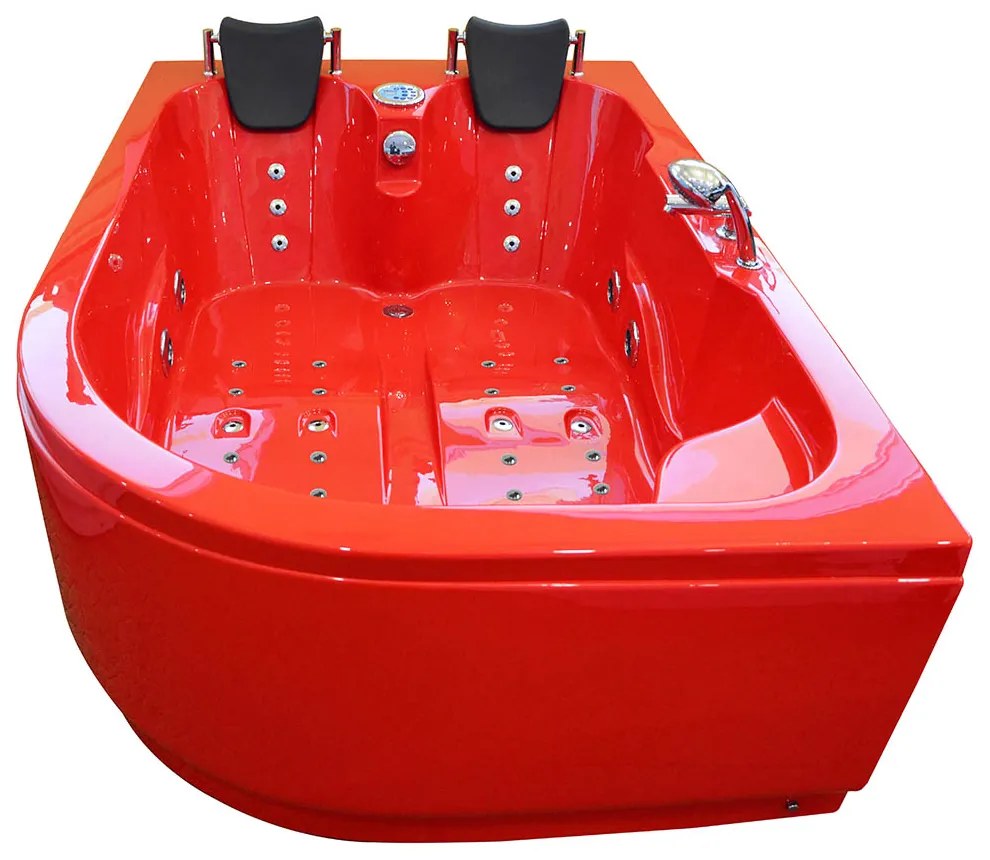 M-SPA - Ľavá kúpeľňová vaňa SPA TURBO s hydromasážou 180 x 120 x 54 cm