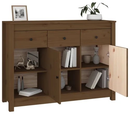 vidaXL Komoda medovo-hnedá 100x35x74 cm masívne borovicové drevo-