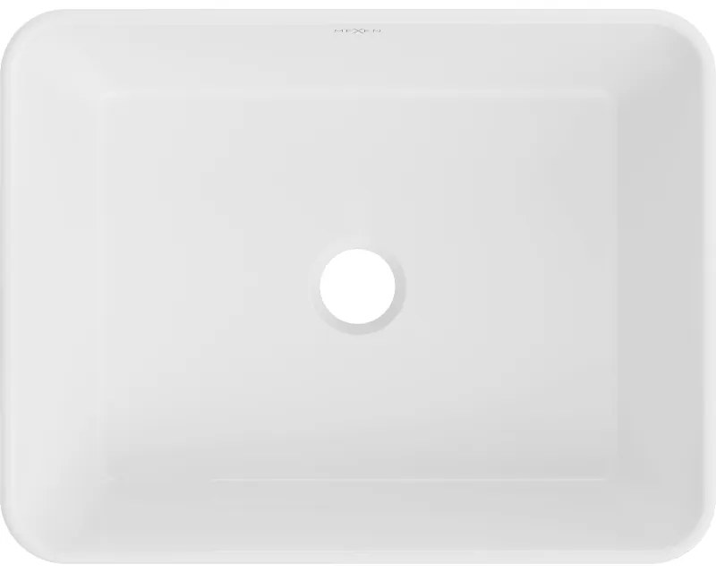 Mexen Catia, umývadlo na dosku 48x37x14 cm, biela lesklá-zlatá, 21314806