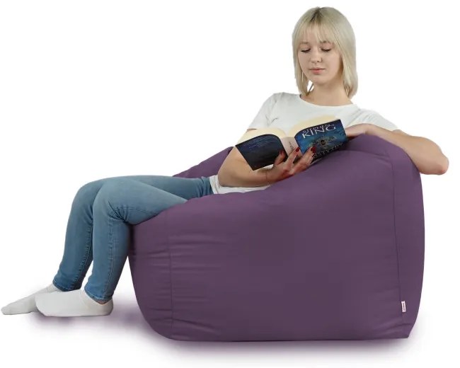 Sedací vak AMALFI plyš fialový