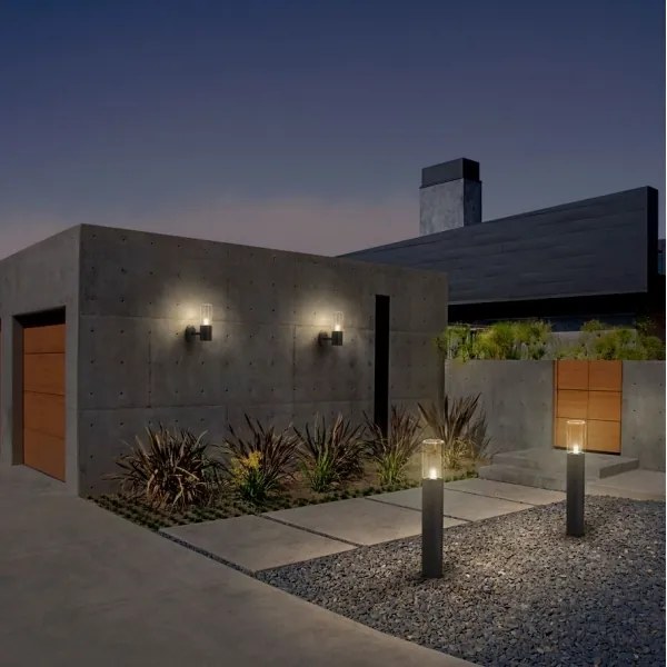 Ledvance - Vonkajšie nástenné svietidlo so senzorom FIGO CYLINDER 1xE27/20W/230V