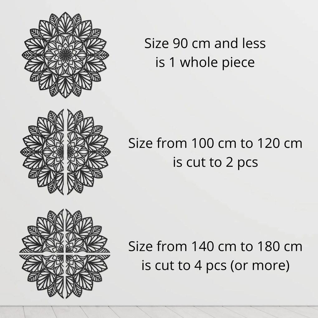 Drevená mandala na stenu | LOTUS: HDF - Orech 20 cm 4402-83848 HDF0255