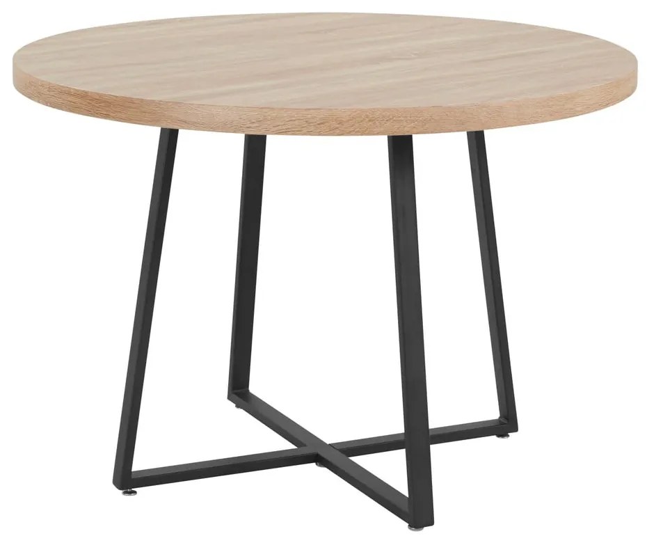 Okrúhly jedálenský stôl s doskou v dubovom dekore v prírodnej farbe ø 110 cm Anja – Støraa