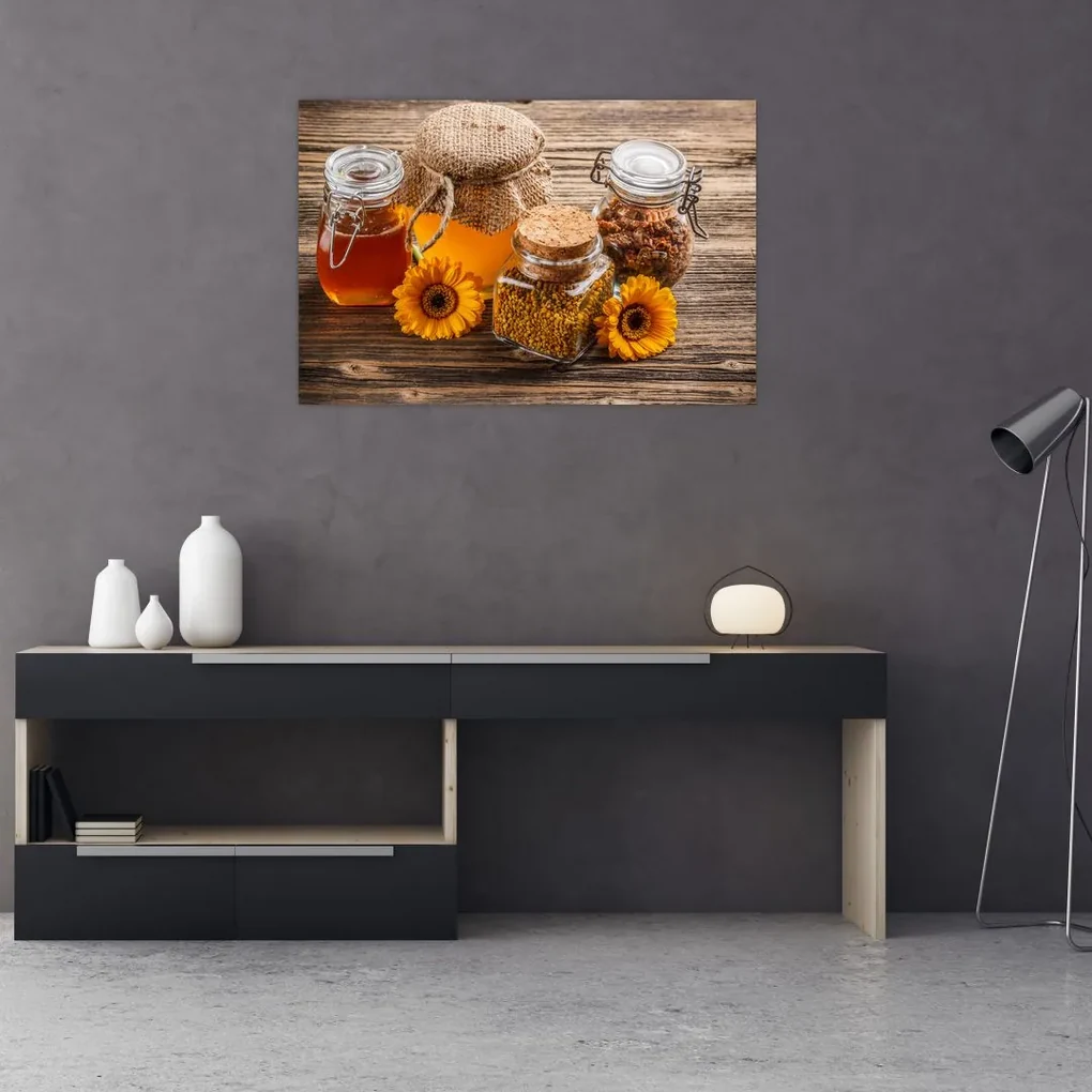 Obraz - Zátišie s medovými pohármi (90x60 cm)