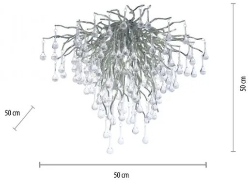 Paul Neuhaus 8091-55 - Prisadený luster ICICLE 9xG9/40W/230V pr. 50 cm chróm