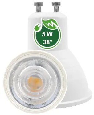 LED žiarovka - GU10 - 5W - 38 stupňov - neutrálna biela