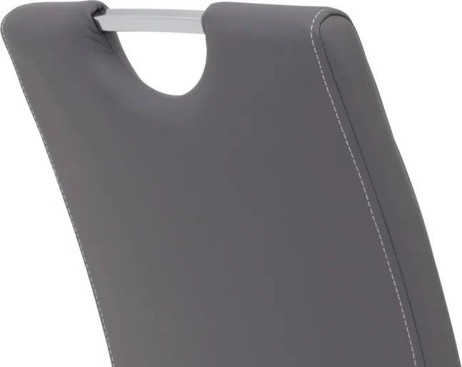 Jedálenská stolička Andrea, šedá ekokoža