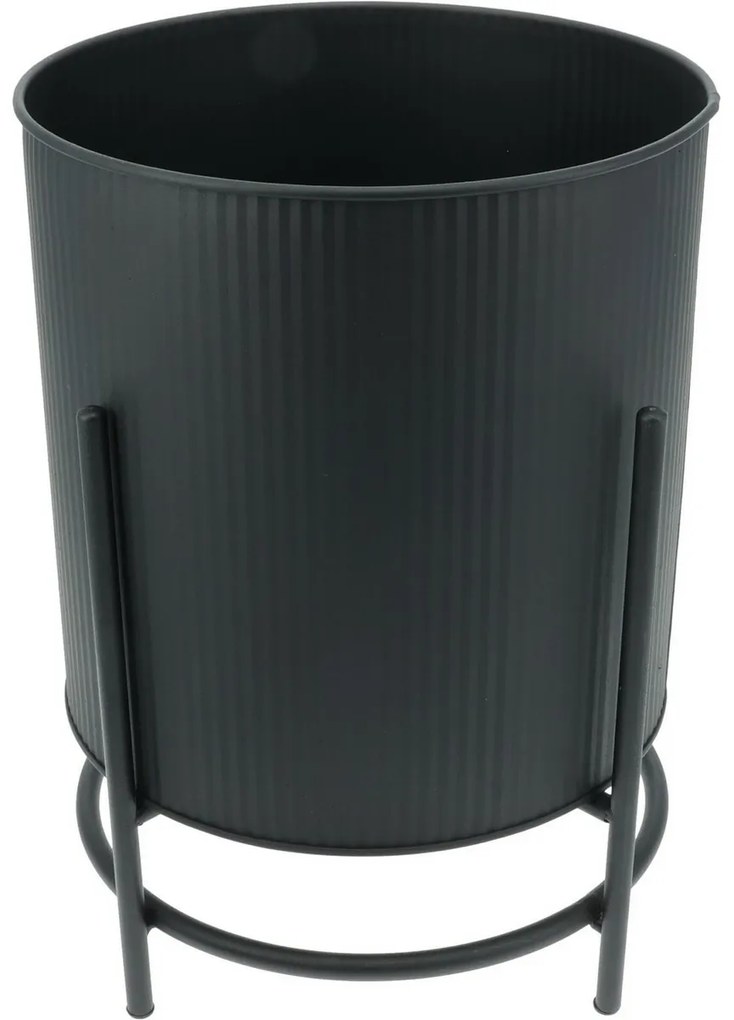 Súprava kovových stojanov na kvety Celano čierna, 2 ks