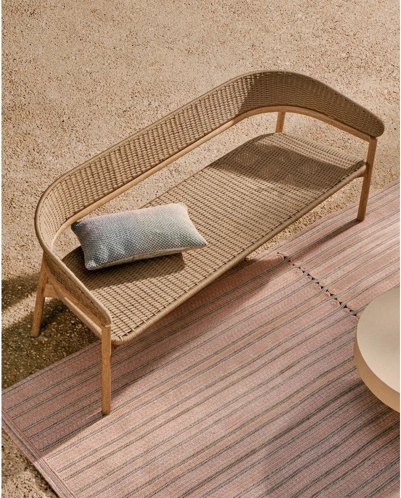 Záhradná pohovka z masívu akácie v béžovej a prírodnej farbe Arinella – Kave Home