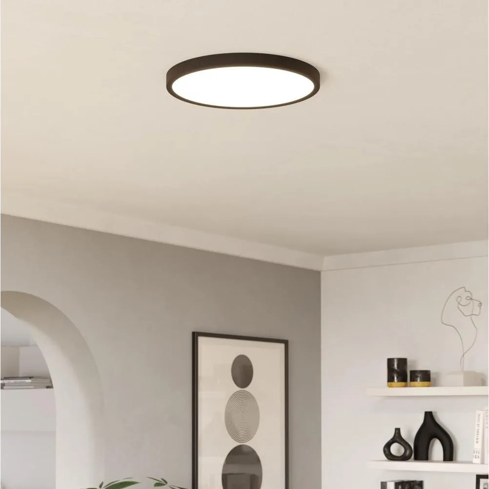 Eglo 901301-LED Stropné svietidlo FUEVA LED/17W/230V 2700/4000/6500K pr.38,9cm čierna