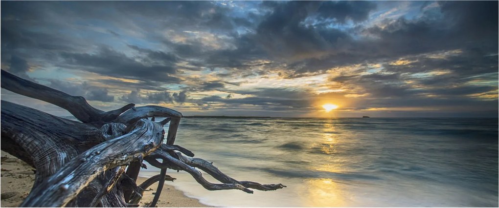 Obraz mora pri západe slnka (120x50 cm)