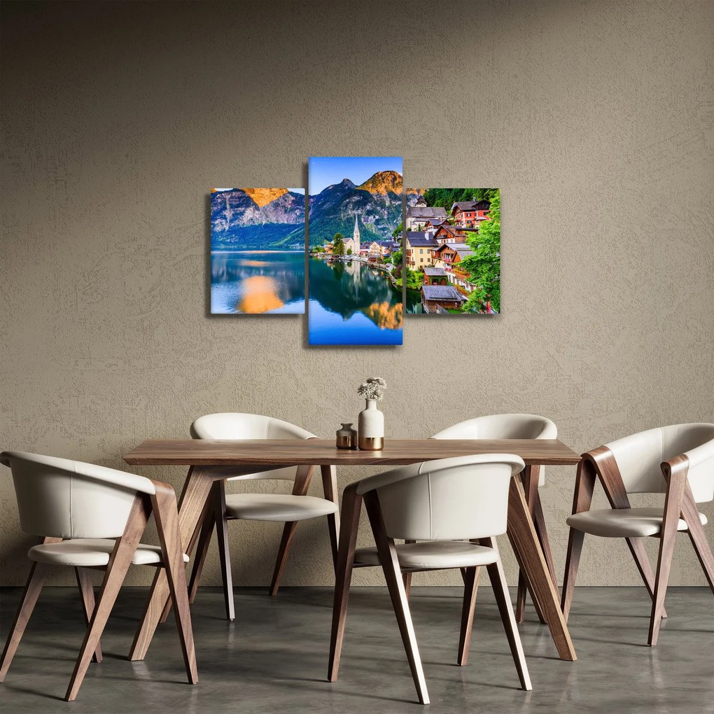 Obraz - Alpská dedina (90x60 cm)