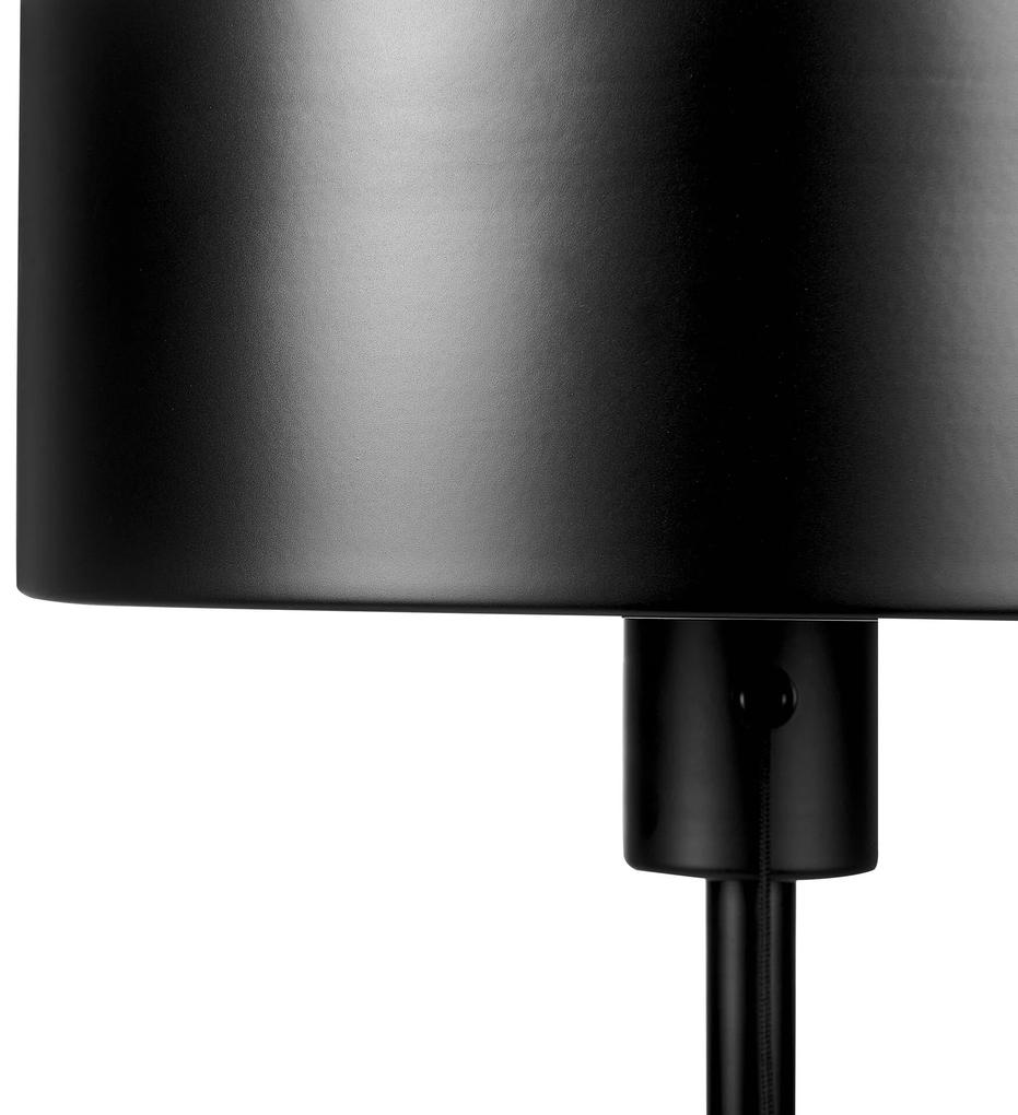 Kovová stolná lampa s USB portom čierna ARIPO Beliani