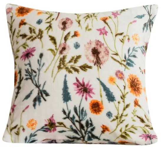 Mikroplyšová obliečka na vankúšik HERBALIS 45x45 cm, krémová