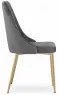 Set 4 stoličiek IMOLA - sivý zamat / nohy vo farbe dreva