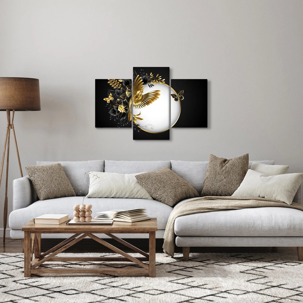 Obraz - Guľa so zlatými motívmi (90x60 cm)